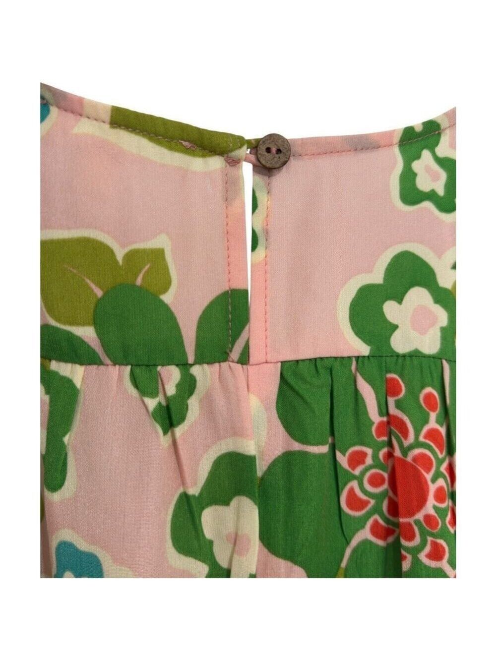 NWT Easel Los Angeles Sz L Floral Tropical Print Pink Blossom Maxi Dress NEW - Picture 7 of 11